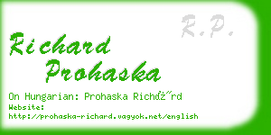 richard prohaska business card